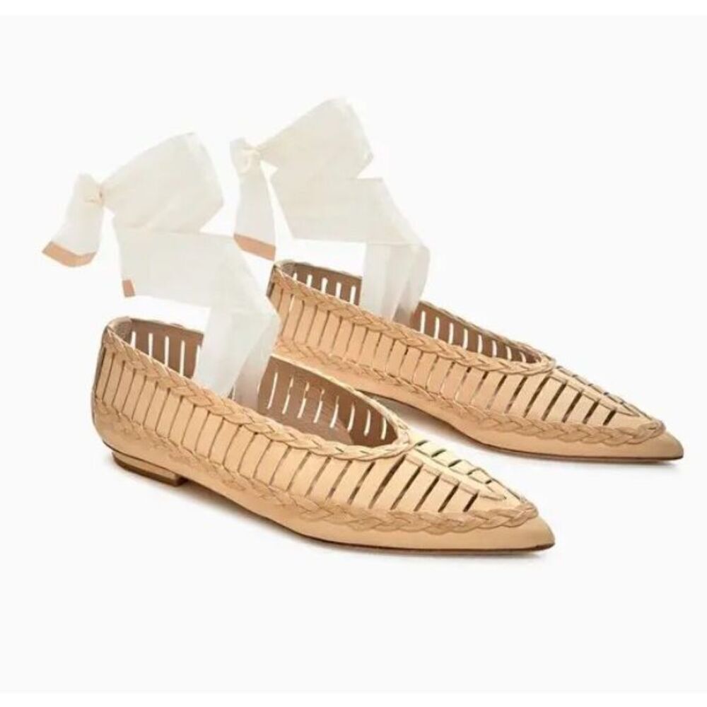 ULLA JOHNSON Ophelia Flat in Sand NWB Size 38/8 - Picture 5 of 12